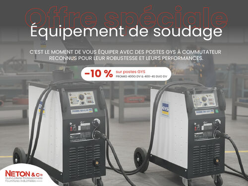 Promo sur les postes &agrave; souder GYS &agrave; commutateur : -10 % sur 2 r&eacute;fs