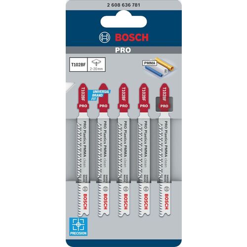 CARTE 5 LAMES SCIE SAUTEUSE PMMA