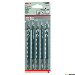 CARTE 5 LAMES SCIE SAUTEUSE BOIS 100MM