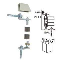 PIVOT PORTAIL TUBE CARRE - 40x40