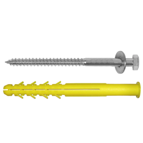 Ct cheville menuiserie zingu&eacute;e jaune -