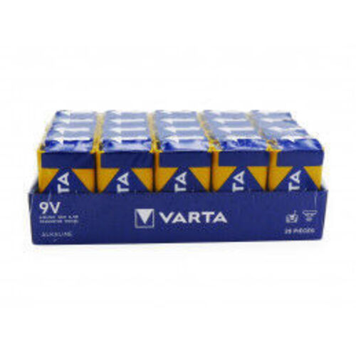PACK 20 PILES ALCALINES VARTA INDUS. 9V