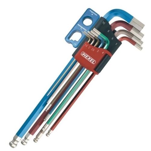 JEU DE 9 CLES MALES LONGUES COULEUR A