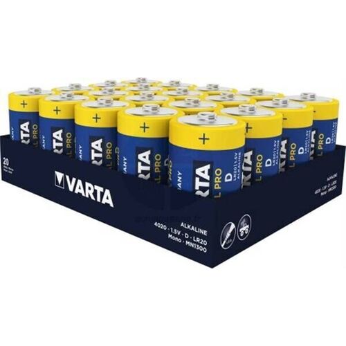 PACK 20 PILES ALCALINES VARTA INDUS. D
