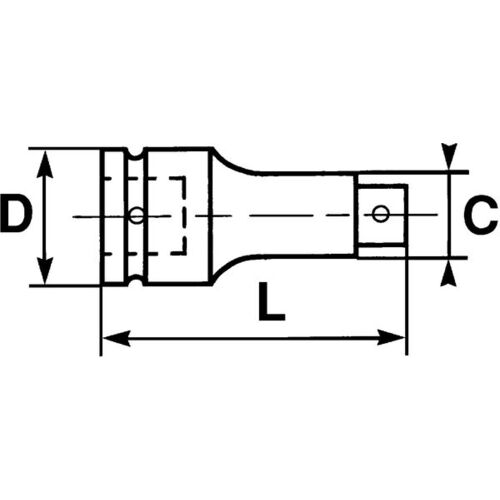 RALLONGE DOUILLE CHOC 1/4 75mm - image 4