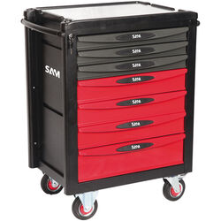 SERVANTE 7 TIROIRS PLATEAU ALU