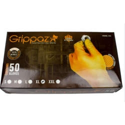 Boite 50 Gants GRIPPAZ Orange T10