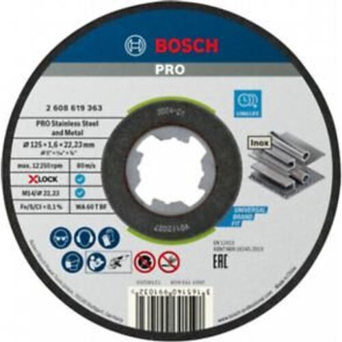 Boite 10 DISQUES XLock METAL 125/1 Plat