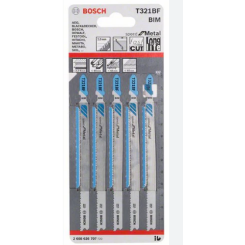 CARTE 5 LAMES SCIE SAUTEUSE METAL 65mm